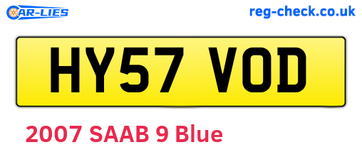 HY57VOD are the vehicle registration plates.