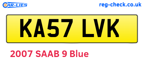 KA57LVK are the vehicle registration plates.
