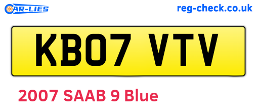 KB07VTV are the vehicle registration plates.