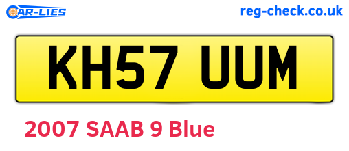 KH57UUM are the vehicle registration plates.