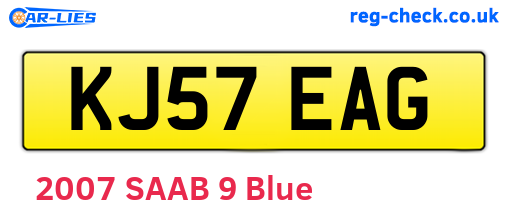 KJ57EAG are the vehicle registration plates.