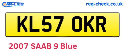 KL57OKR are the vehicle registration plates.