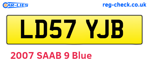 LD57YJB are the vehicle registration plates.