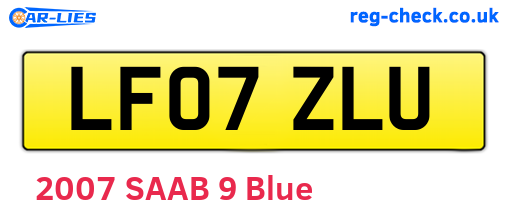 LF07ZLU are the vehicle registration plates.