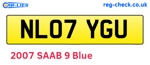 NL07YGU are the vehicle registration plates.