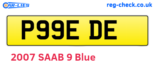 P99EDE are the vehicle registration plates.