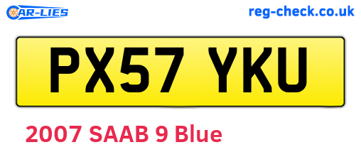 PX57YKU are the vehicle registration plates.
