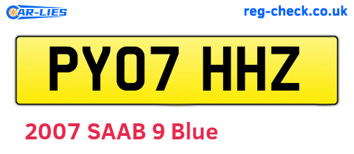 PY07HHZ are the vehicle registration plates.