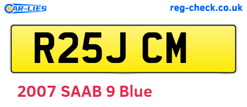 R25JCM are the vehicle registration plates.
