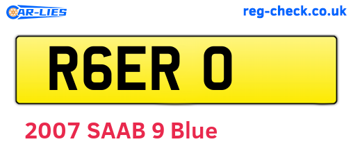 R6ERO are the vehicle registration plates.