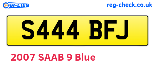 S444BFJ are the vehicle registration plates.