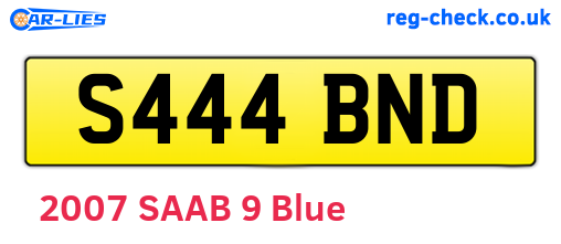 S444BND are the vehicle registration plates.