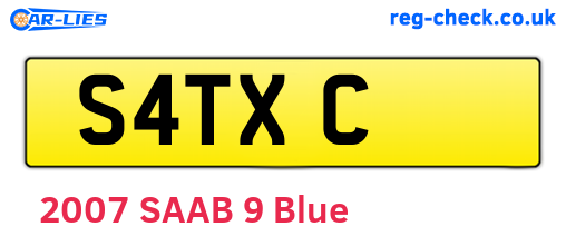 S4TXC are the vehicle registration plates.