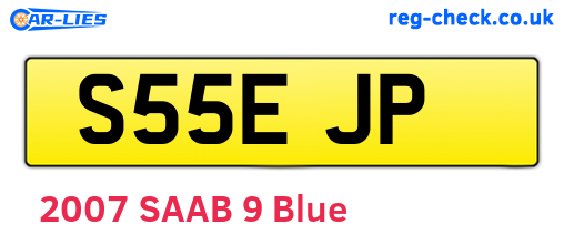 S55EJP are the vehicle registration plates.