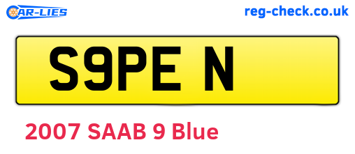 S9PEN are the vehicle registration plates.