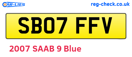 SB07FFV are the vehicle registration plates.