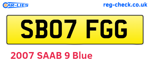 SB07FGG are the vehicle registration plates.