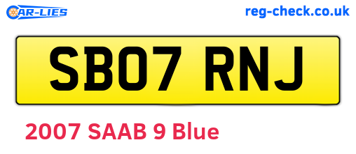 SB07RNJ are the vehicle registration plates.