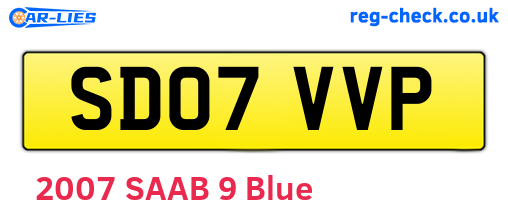 SD07VVP are the vehicle registration plates.