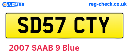 SD57CTY are the vehicle registration plates.