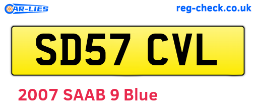 SD57CVL are the vehicle registration plates.