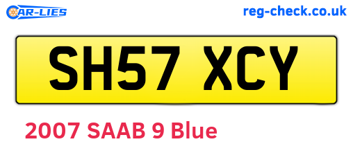 SH57XCY are the vehicle registration plates.