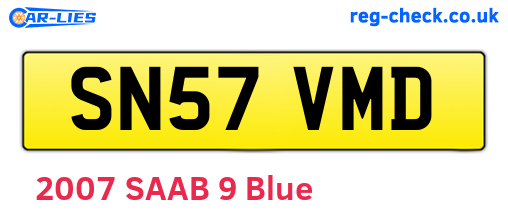 SN57VMD are the vehicle registration plates.