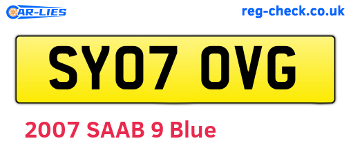 SY07OVG are the vehicle registration plates.