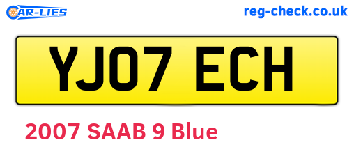 YJ07ECH are the vehicle registration plates.