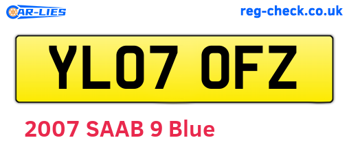 YL07OFZ are the vehicle registration plates.