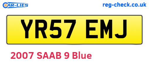 YR57EMJ are the vehicle registration plates.