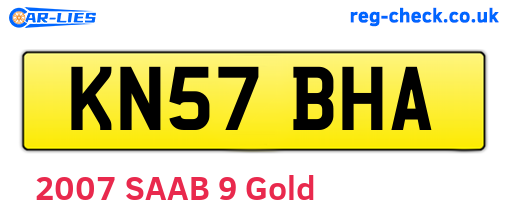 KN57BHA are the vehicle registration plates.