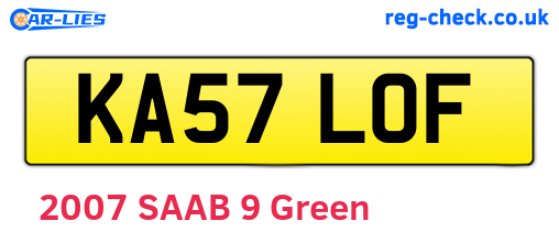 KA57LOF are the vehicle registration plates.