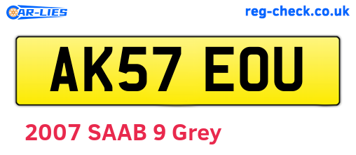 AK57EOU are the vehicle registration plates.