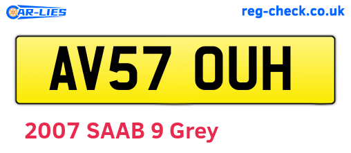 AV57OUH are the vehicle registration plates.