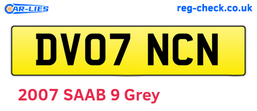 DV07NCN are the vehicle registration plates.