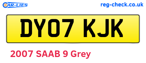 DY07KJK are the vehicle registration plates.