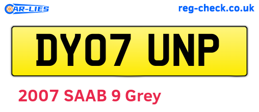 DY07UNP are the vehicle registration plates.