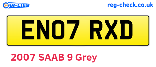 EN07RXD are the vehicle registration plates.