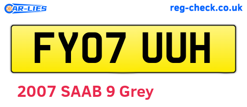 FY07UUH are the vehicle registration plates.