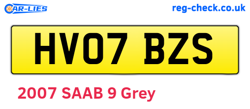 HV07BZS are the vehicle registration plates.