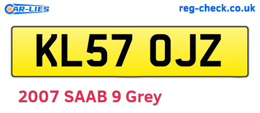 KL57OJZ are the vehicle registration plates.
