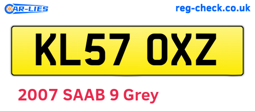 KL57OXZ are the vehicle registration plates.