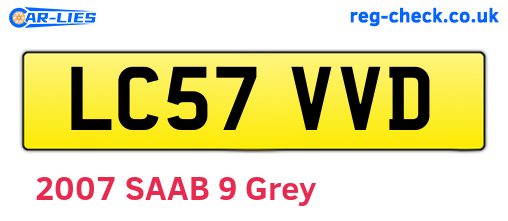LC57VVD are the vehicle registration plates.