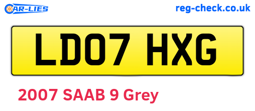 LD07HXG are the vehicle registration plates.