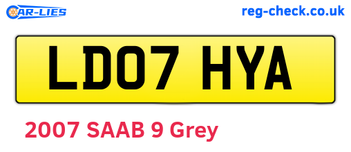 LD07HYA are the vehicle registration plates.