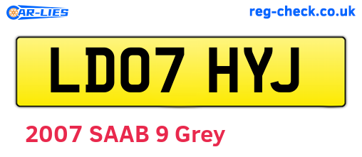 LD07HYJ are the vehicle registration plates.
