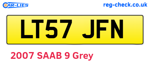LT57JFN are the vehicle registration plates.