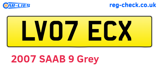 LV07ECX are the vehicle registration plates.