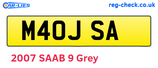M40JSA are the vehicle registration plates.